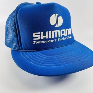 Vintage Shimano Hat Baseball Cap Men's One Size Strapback Blue Vintage Mesh